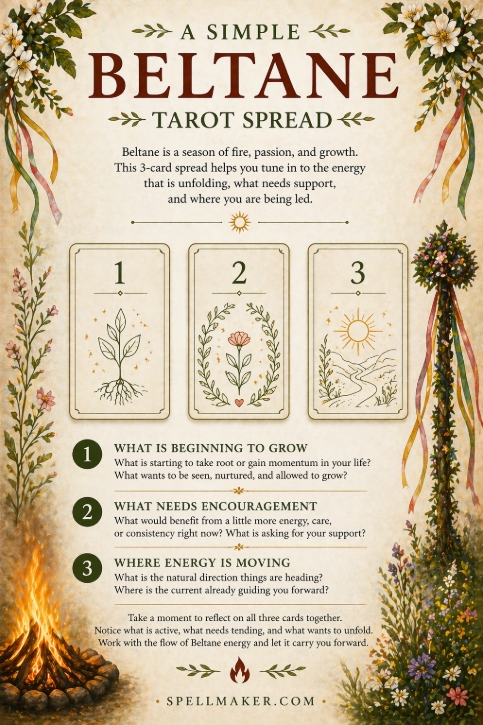 A Simple Beltane Tarot Spread (3 Cards)
