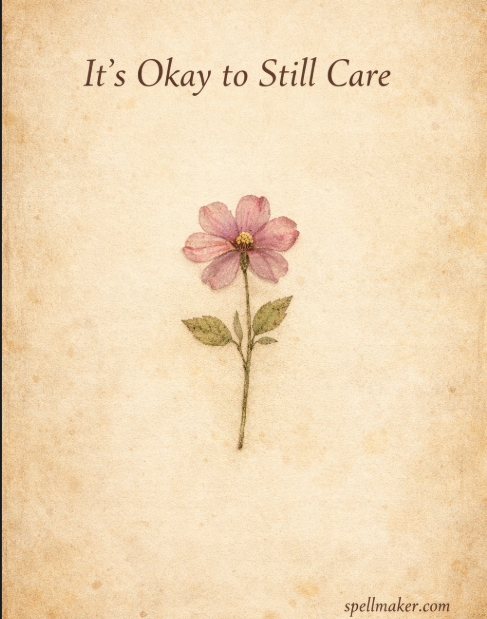 It’s Okay to Still Care…