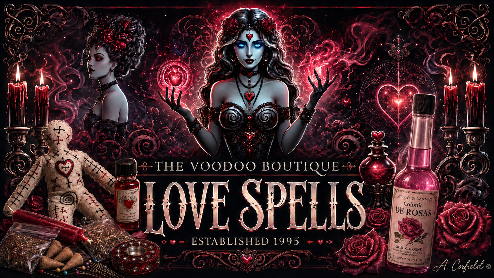Real New Orleans Voodoo love spells from Spellmaker and The Voodoo Boutique