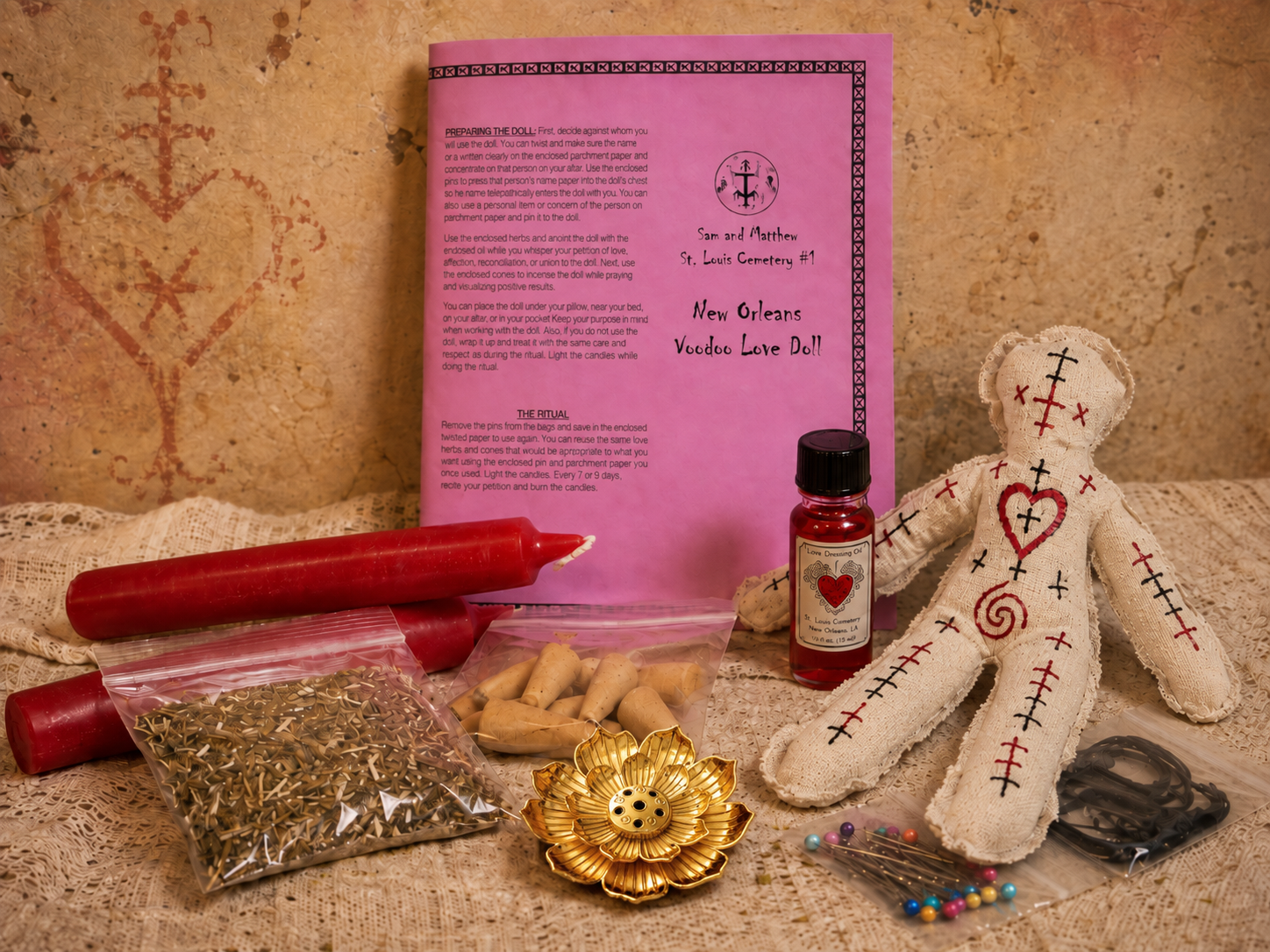 Standard New Orleans Voodoo Love Doll kit