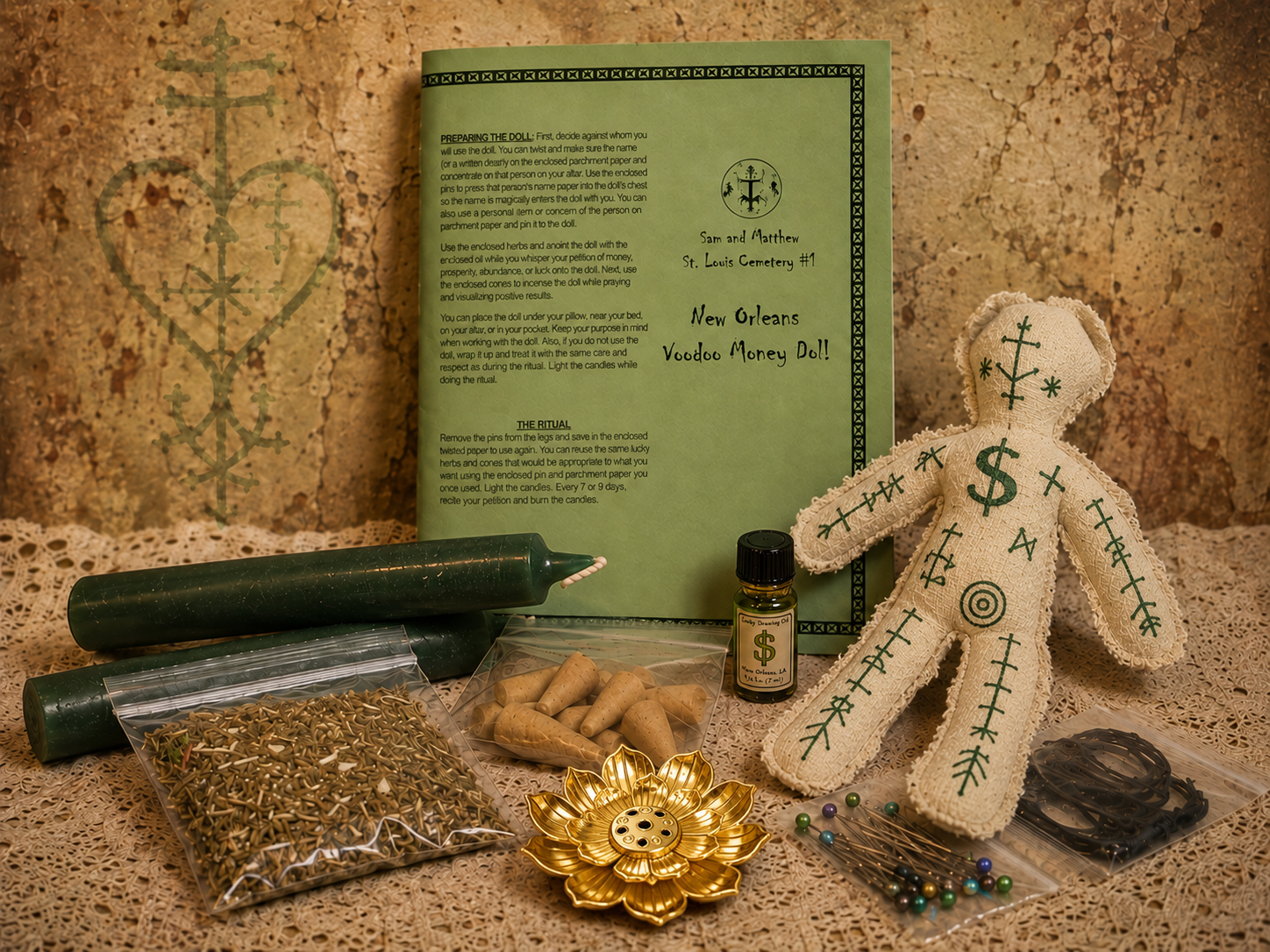 Standard New Orleans Voodoo Money Doll kit