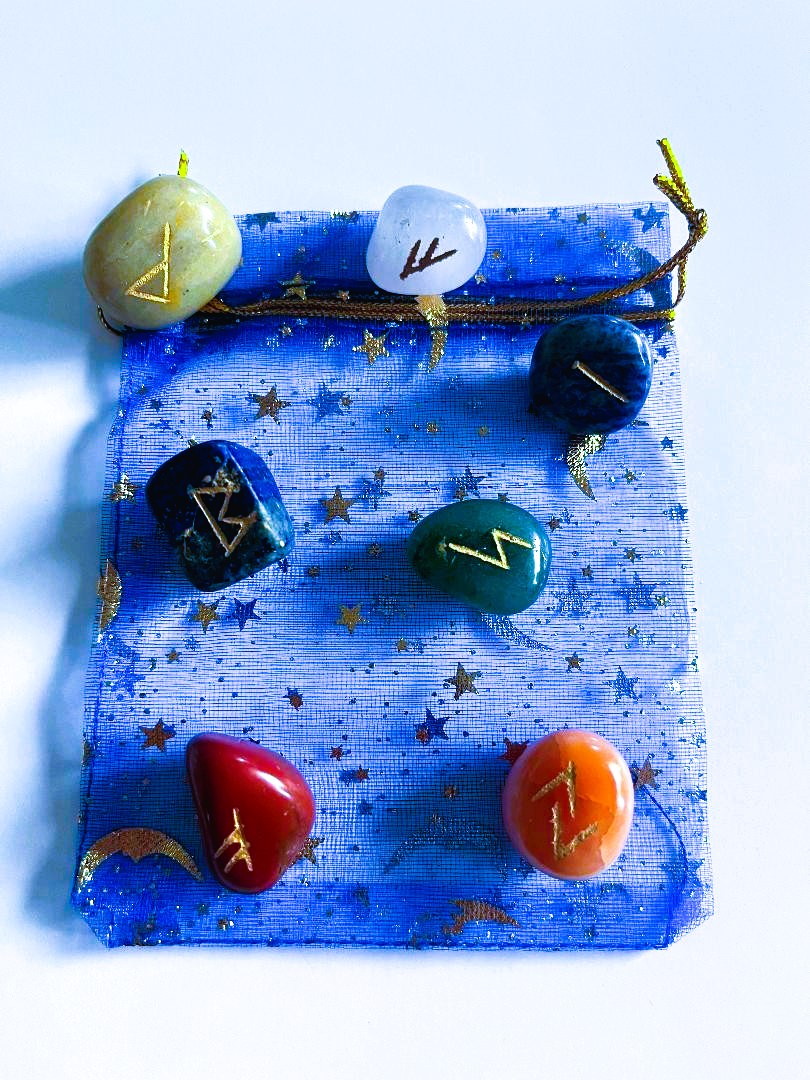 authentic chakra runes made from stones